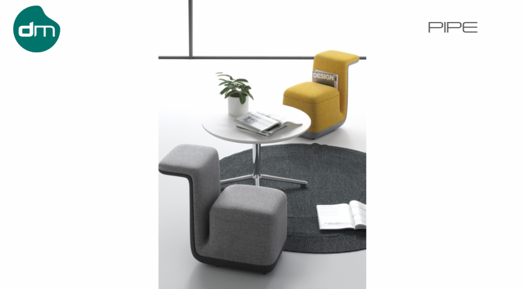cadeira PIPE, base aluminio, pousa pés integralmente revestida, base giratoria, 2 opções, marca datamovel